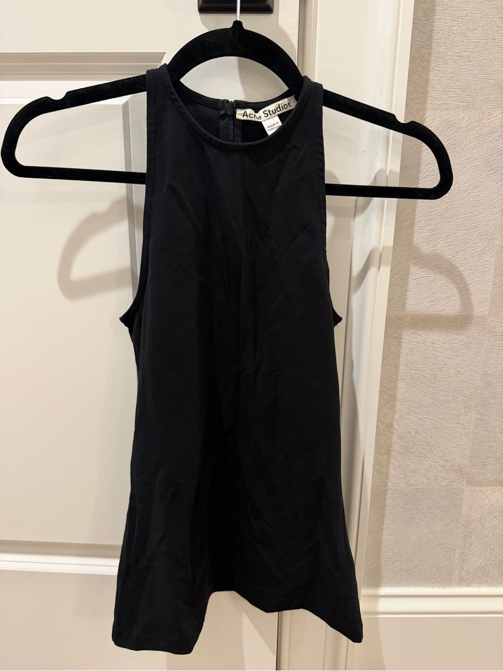 Acne Studios Black High-Neck Sleeveless Tank